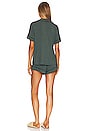 view 3 of 3 Gisele Short Pajama Set in Kelp & Black