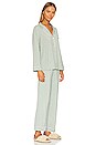 view 2 of 3 Gisele Long Pajama Set in Artisan Trace Green & Ivory