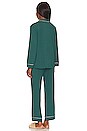 view 3 of 3 Gisele Long Pajama Set in Evergreen & Ivory