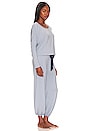 view 2 of 3 Gisele Slouchy Pajama Set in Ciel & Navy