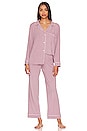 view 1 of 3 Gisele Long Pajama Set in Amethyst & Ivory