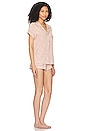 view 2 of 3 Gisele Shortie Pajama Set in Mocha Animal Hearts