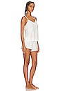 view 2 of 3 Frida Whip Stitch Cami & Short Set in Ivory & Foxglove