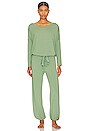 view 1 of 3 ENSEMBLE PYJAMA GISELE in Mineral Green