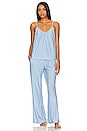view 1 of 3 Gisele Cami & Pant PJ Set in Vista Blue & Ivory