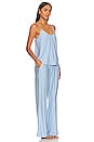 view 2 of 3 Gisele Cami & Pant PJ Set in Vista Blue & Ivory