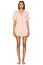 view 1 of 3 Gisele Relaxed Short PJ Set in Rose Cloud & Navy