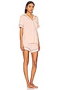 view 2 of 3 Gisele Relaxed Short PJ Set in Rose Cloud & Navy