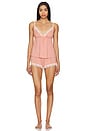 view 1 of 4 Flora Cami & Short Set in Rouge Pink & Rose