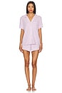 view 1 of 3 Gisele Relaxed PJ Set in Lavender & Ivory