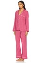 view 2 of 4 Gisele Long PJ Set in Raspberry & Ivory