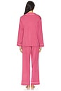 view 3 of 4 Gisele Long PJ Set in Raspberry & Ivory