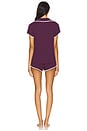 view 3 of 4 ПИЖАМНЫЙ НАБОР FRIDA SHORTIE in Plum & Ivory
