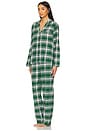 view 3 of 4 Flannel Long PJ Set in Tartan Plaid Forest Green