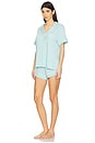 view 2 of 3 Gisele Relaxed Short Pj Set in Canal Blue & Ivory