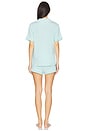 view 3 of 3 Gisele Relaxed Short Pj Set in Canal Blue & Ivory