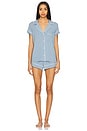 view 2 of 4 CONJUNTO PIJAMA in Faded Denim & Ivory