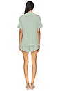 view 4 of 4 Gisele Relaxed Short PJ Set in Eucalyptus & Ivory