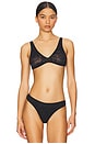 view 1 of 4 Recycled Lace Plunge Bralette in Black