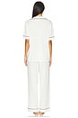 view 4 of 4 Gisele Short Sleeve Long Pj Set in Navy & Pure Ivory