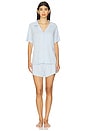 view 2 of 4 Gisele Rib Relaxed Short PJ Set in Nantucket Breeze