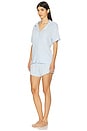 view 3 of 4 Gisele Rib Relaxed Short PJ Set in Nantucket Breeze