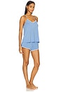 view 2 of 3 Frida Cami & Short PJ Set in Cornflower Blue & White
