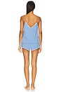 view 3 of 3 Frida Cami & Short PJ Set in Cornflower Blue & White
