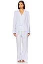 view 1 of 4 Nautico Long PJ Set in Nautico White & Cornflower Blue