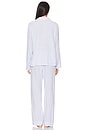 view 3 of 4 Nautico Long PJ Set in Nautico White & Cornflower Blue