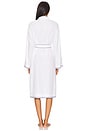 view 3 of 3 Linen Blend Long Sleeve Robe in Off White & Navy