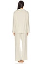 view 3 of 4 Gisele Long Pj Set in Mint Cream & Ivory