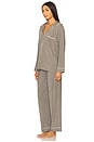 view 2 of 4 Gisele Long Pj Set in Smokey Olive & Ivory