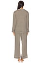 view 3 of 4 Gisele Long Pj Set in Smokey Olive & Ivory