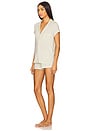 view 2 of 4 Frida Shortie Pj Set in Mint Cream & Ivory