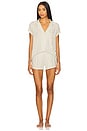 view 4 of 4 Frida Shortie Pj Set in Mint Cream & Ivory