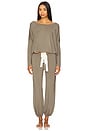 view 1 of 3 Gisele Slouchy Set in Smokey Olive & Ivory