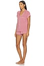 view 2 of 3 Gisele Shortie Pj Set in Berry Blush & Ivory