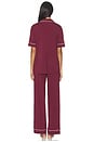 view 3 of 3 Gisele Pant Pj Set in Bordeaux & Ivory
