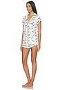 view 2 of 4 Gisele Printed Shortie Pj Set in Ski Chalet Ivory & Pine