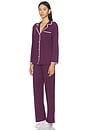 view 2 of 4 PYJAMA FRIDA in Plum & Ivory