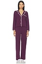 view 4 of 4 PYJAMA FRIDA in Plum & Ivory