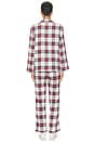 view 3 of 5 Flannel Long Pj Set in Tartan Plaid Ivory & Holly Red