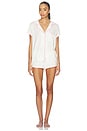 view 1 of 4 Frida Shortie Pj Set in Ivory & Pink Nectar