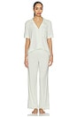 view 2 of 4 PYJAMA GISELE in Seafoam & Ivory
