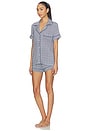 view 2 of 4 Gisele Printed Relaxed Short Pajama Set in Seashell Navy