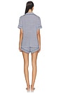 view 3 of 4 Gisele Printed Relaxed Short Pajama Set in Seashell Navy