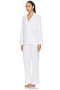 view 2 of 3 Gisele Long Pj Set in White & Ice Blue