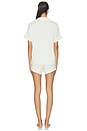 view 3 of 3 Gisele Relaxed Pj Set in Seafoam & Ivory