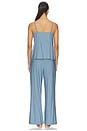 view 3 of 4 Gisele Printed Pajama Set in Duo Stripe Slate Blue